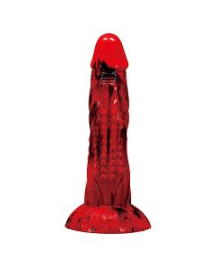 POWER MONSTERS - MINOTAUR FANTASY DILDO MIT SAUGAUFGANG 21 CM Ø 5 CM ROT &amp; SCHWARZ
