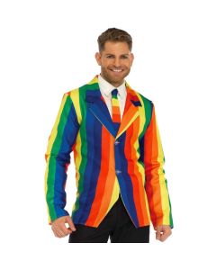 LEG AVENUE - BLAZER + KRAWATTE REGENBOGEN S