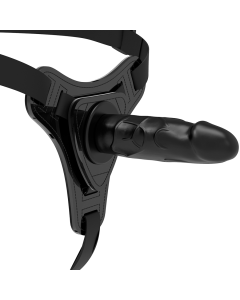 FETISH SUBMISSIVE HARNESS - REALISTISCHES SCHWARZES SILIKON 15 CM