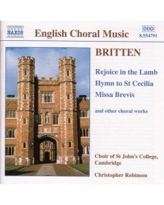 Benjamin Britten (1913-1976) - Missa brevis CD