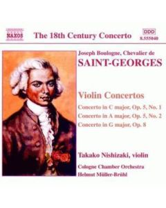Joseph Bologne Chevalier de Saint-Georges (1745-1799) - Violinkonzerte op.5 Nr.1 & 2;op.8 CD