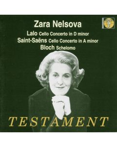 Zara Nelsova - Lalo / Saint-Saens / Bloch CD