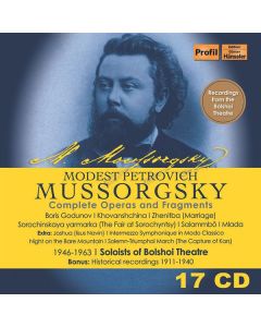 Modest Mussorgsky (1839-1881) - Sämtliche Opern und Fragmente CD