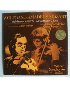 Gidon Kremer & Tatjana Grindenko: Mozart (1756-1791) • Violinkonzert in G / Concertone in C LP