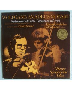 Gidon Kremer & Tatjana Grindenko: Mozart (1756-1791) • Violinkonzert in G / Concertone in C LP