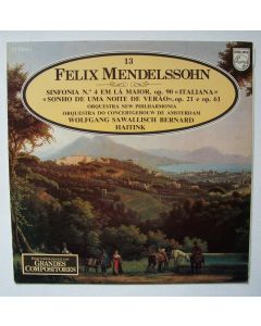Felix Mendelssohn-Bartholdy (1809-1847) • Symphony No. 4 Italian LP • Wolfgang Sawallisch