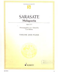 Pablo de Sarasate (1844-1908) • Malaguena