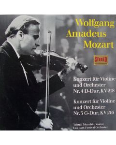 Yehudi Menuhin: Mozart (1756-1791) • Konzert für Violine Nr. 4 D-Dur KV 218 LP