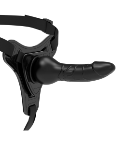 FETISH SUBMISSIVE HARNESS - REALISTISCHES SCHWARZES SILIKON 16 CM