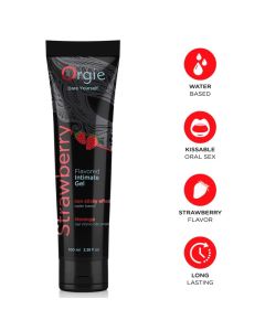 ORGIE - GLEITGEL-TUBE ERDBEERE, KUSSBAR, WASSERBASIERT, 100 ML