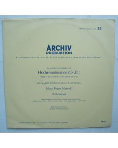 Hochrenaissance • Giovanni Pierluigi da Palestrina (1525-1594) LP