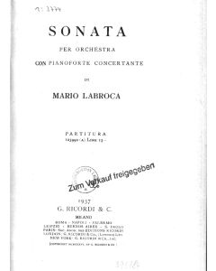 Mario Labroca (1895-1973) • Sonata con Pianoforte