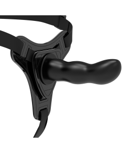 FETISH SUBMISSIVE HARNESS - SCHWARZER SILIKON-G-SPOT 16 CM