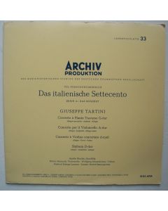 Das italienische Settecento: Giuseppe Tartini (1692-1770) LP • Enrico Mainardi