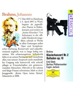 Johannes Brahms (1833-1897) • Klavierkonzert Nr. 2 / Balladen CD • Emil Gilels