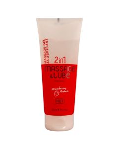 HOT - MASSAGE & GLEITGEL 2IN1 ERDBEERE 200 ML