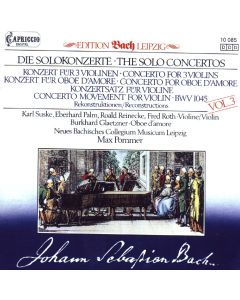 Johann Sebastian Bach (1685-1750) • The Solo Concertos III CD • Karl Suske