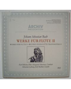Johann Sebastian Bach (1685-1750) • Werke für Flöte II LP • Karl Bobzien