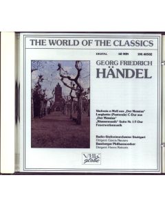Georg Friedrich Händel (1685-1759) - Sinfonia aus Messias, Wassermusik, ... CD