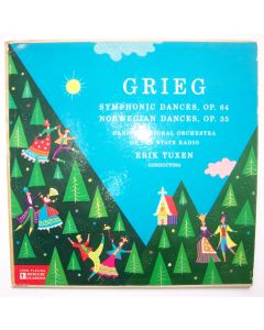 Edvard Grieg (1843-1907) • Symphonic & Norwegian Dances LP • Erik Tuxen