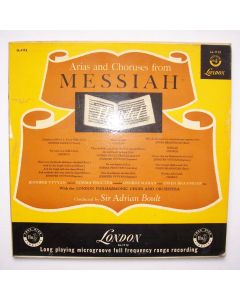 Händel (1685-1759) • Arias and Choruses from Messiah LP • Sir Adrian Boult