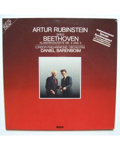 Rubinstein & Barenboim: Beethoven (1770-1827) - Klavierkonzerte Nr. 4 und 5 2 LPs