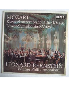 Mozart (1756-1791) • Klavierkonzert Nr. 15 B-Dur KV 450 LP • Leonard Bernstein
