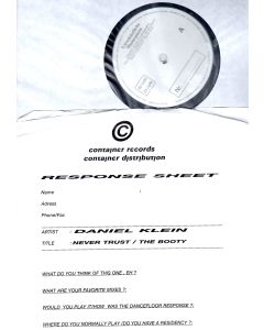 Daniel Klein – Never Trust / The Booty 12"