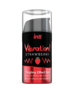 INTT - KRAFTVOLLES INTIMSTIMULIERENDES FLÜSSIGES VIBRATIONSGEL ERDBEERE 15 ML