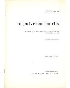 Krzysztof Penderecki (1933-2020) • In Pulverem Mortis