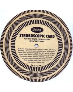 Stroboscopic Card for Checking Turntable Speed