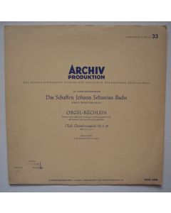 Johann Sebastian Bach (1685-1750) • Orgel-Büchlein 2 LPs • Helmut Walcha