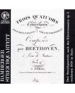Beethoven (1770-1827) • Drei Streichquartette nach den Klaviersonaten op. 2 CD