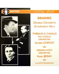 Thibaud, Casals, Cortot: Johannes Brahms (1833-1897) • Double Concerto CD