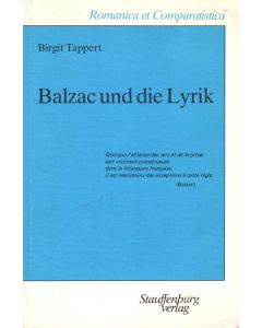 Birgit Tappert • Balzac und die Lyrik