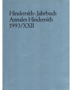 Hindemith-Jahrbuch • Annales Hindemith 1993 / XXII