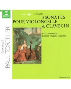 Bach (1685-1750) • 3 Sonates pour Violoncelle & Clavecin CD • Paul Tortelier