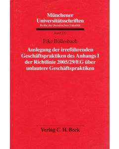 Eike Büllesbach • Auslegung der irreführenden Geschäftspraktiken