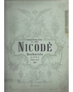 Jean Louis Nicodé (1853-1919) • Barkarole