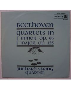 Beethoven (1770-1827) • Quartets in F Minor, op. 95 / F Major, op. 135 LP • Juilliard String Quartet