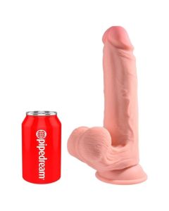 KING COCK PLUS - REALISTISCHER DILDO MIT DREIFACHDICHTE UND SCHWINGENDEN HODEN, 30 CM, FLEISCH
