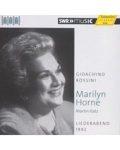 Marilyn Horne - Liederabend 1992 (Schwetzinger Festspiele) CD