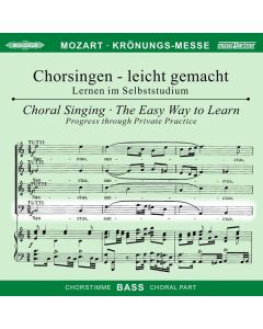 Chorsingen leicht gemacht - Wolfgang Amadeus Mozart: Messe C-Dur KV 317 "Krönungsmesse" (Bass) CD