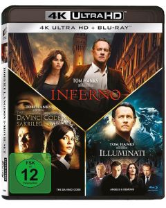 The Da Vinci Code - Sakrileg / Illuminati / Inferno (Ultra HD Blu-ray & Blu-ray) UHD