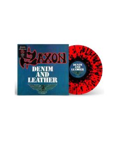 Saxon - Denim And Leather (40th Anniversary) (Limited Edition) (Red W/ Black Splatter Vinyl) LP