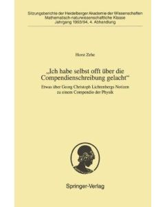 Horst Zehe • Ich habe selbst offt über die Compendienschreibung gelacht
