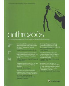 Anthrozoös • Volume 23 / 2, June 2010