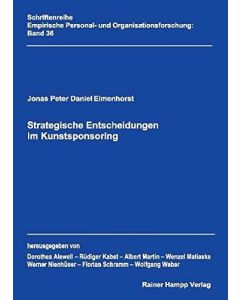 Jonas Peter Daniel Elmenhorst • Strategische Entscheidungen im Kunstsponsoring