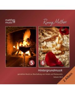 Ronny Matthes - Hintergrundmusik Vol. 5 & 6 - Gemafreie Musik zur Beschallung von Hotels und Restaurants (Klaviermusik, Barmusik & Chillout) - Doppel Album (2 CDs) CD