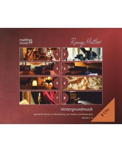 Ronny Matthes - Hintergrundmusik Vol.1 - 8: Gemafreie Musik zur Beschallung von Hotels und Restaurants (Klaviermusik, Jazz & Klassik) CD